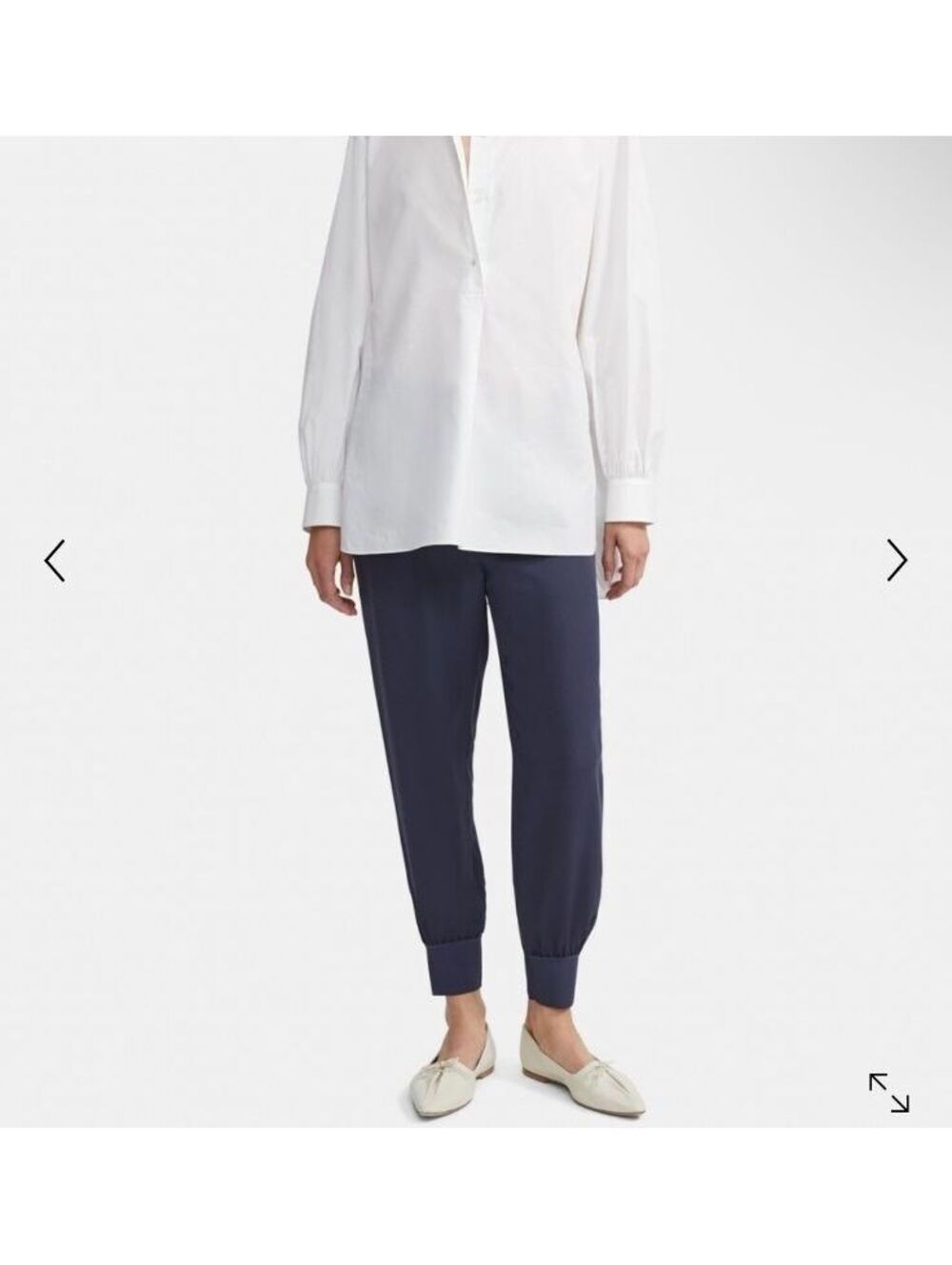Theory Rib Cuff Jogger in Silk Combo